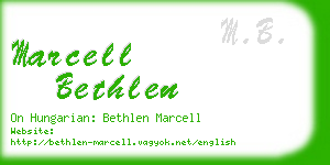 marcell bethlen business card